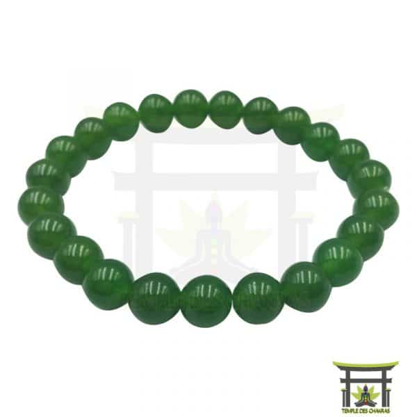 Bracelet en pierre naturelle de jade verte
