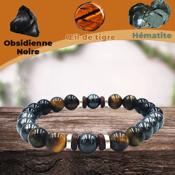 bracelet-power-triple-protection-fond-bois-œil-de-tigre-obsidienne-noire-hematite